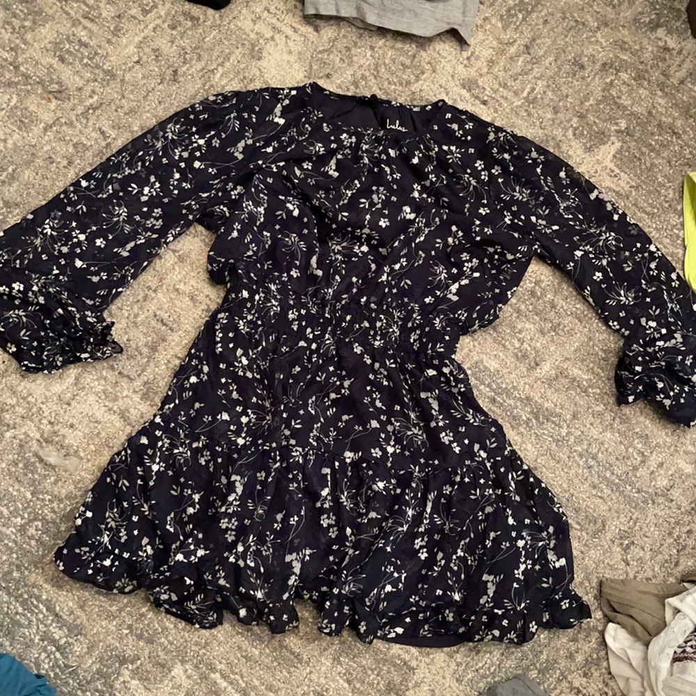 Black and White Floral Dress